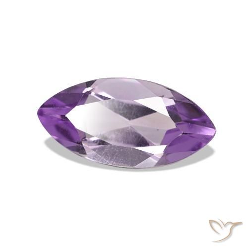 0.95 ct Violet Amethyst Stone, Natural Amethyst in Marquise Facet Shape for Sale