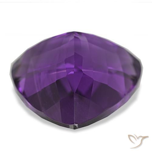 Amethyst Gemstone in 24.9 x 24.5 mm Size for Sale, Amethyst Stone in Intense Violet Color