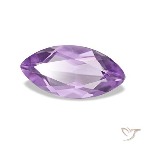 0.96 ct Violet Amethyst Stone, Natural Amethyst in Marquise Facet Shape for Sale