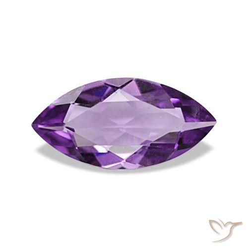 0.78 ct Violet Amethyst Gemstone, Amethyst Gem in Marquise Facet Shape for Sale.