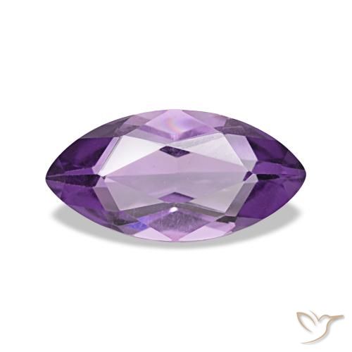 1.05 ct Violet Amethyst Gemstone, Amethyst Gem in Marquise Facet Shape for Sale.