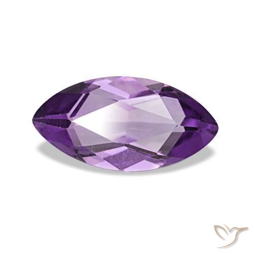 1.05 ct Violet Amethyst Stone, Natural Amethyst in Marquise Facet Shape for Sale