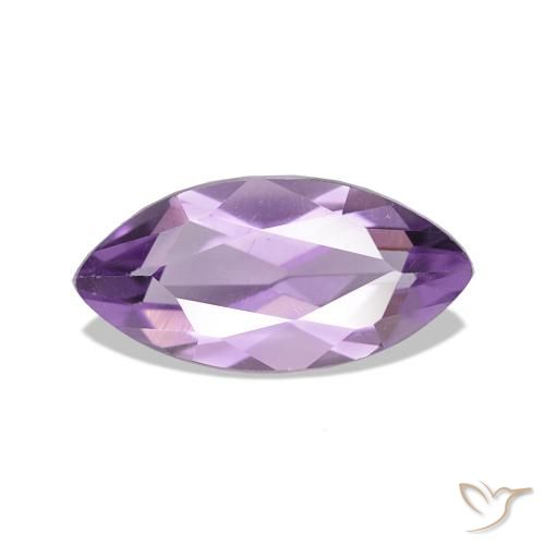 1.05 ct Violet Amethyst Gemstone, Amethyst Gem in Marquise Facet Shape for Sale.