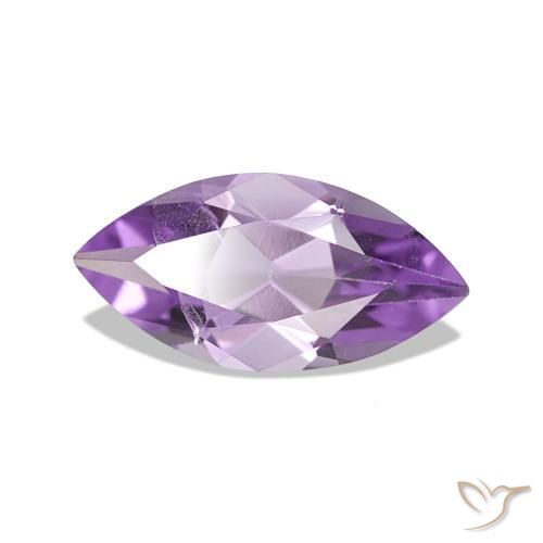 0.89 ct Violet Amethyst Stone, Natural Amethyst in Marquise Facet Shape for Sale