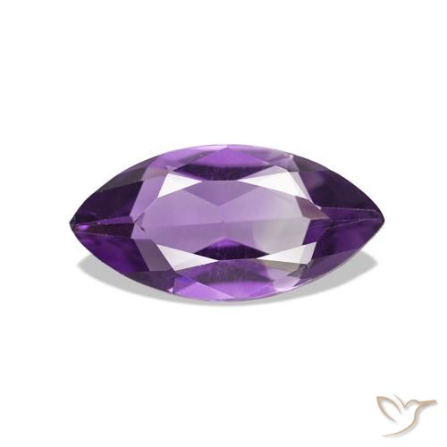 0.93 ct Violet Amethyst Gemstone, Amethyst Gem in Marquise Facet Shape for Sale.