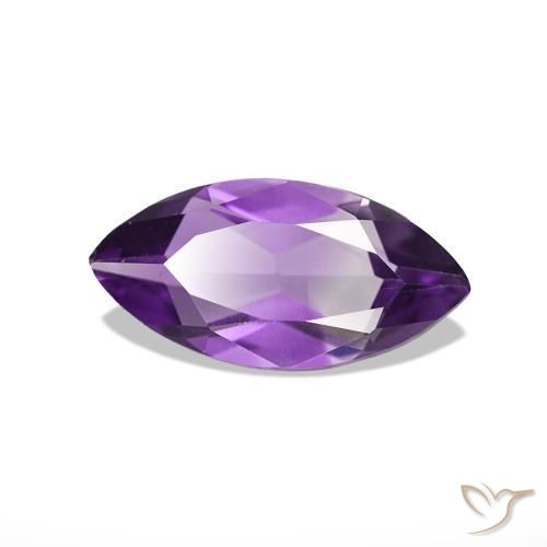0.93 ct Violet Amethyst Stone, Natural Amethyst in Marquise Facet Shape for Sale