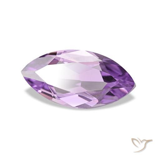 0.91 ct Violet Amethyst Stone, Natural Amethyst in Marquise Facet Shape for Sale