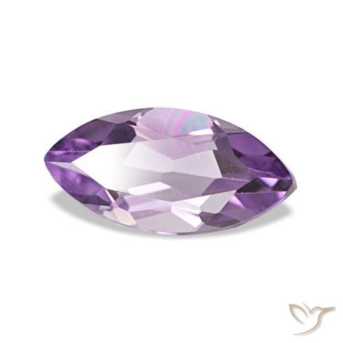 0.98 ct Violet Amethyst Stone, Natural Amethyst in Marquise Facet Shape for Sale