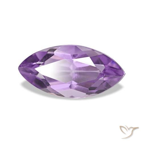 1.12 ct Violet Amethyst Stone, Natural Amethyst in Marquise Facet Shape for Sale