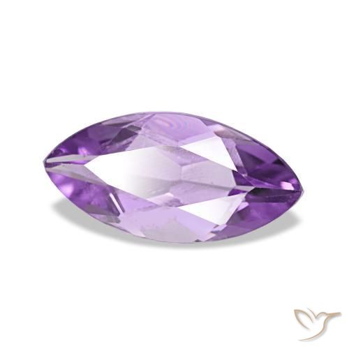 0.98 ct Violet Amethyst Stone, Natural Amethyst in Marquise Facet Shape for Sale