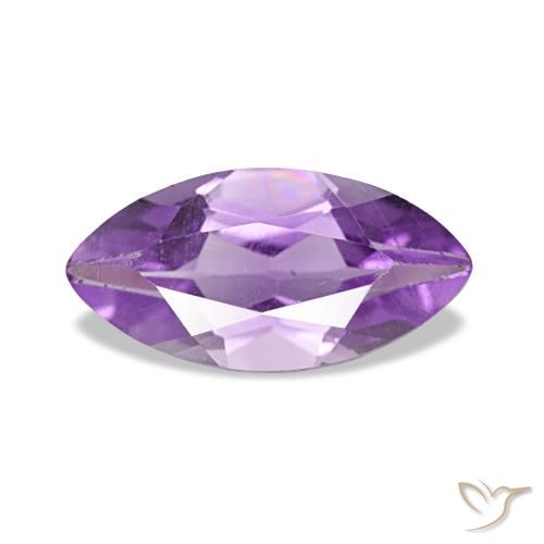 1.00 ct Violet Amethyst Gemstone, Amethyst Gem in Marquise Facet Shape for Sale.
