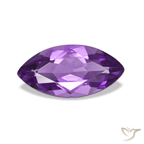 0.92 ct Violet Amethyst Gemstone, Amethyst Gem in Marquise Facet Shape for Sale.