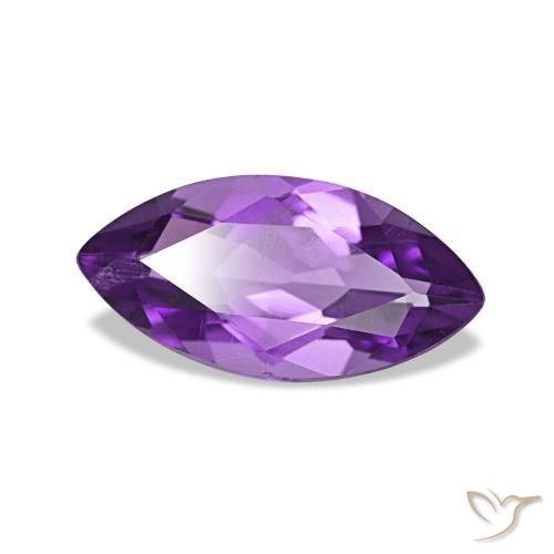 0.92 ct Violet Amethyst Stone, Natural Amethyst in Marquise Facet Shape for Sale