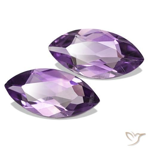 1.92 ctw Violet Amethyst Stones, Natural Amethyst in Marquise Facet Shape for Sale
