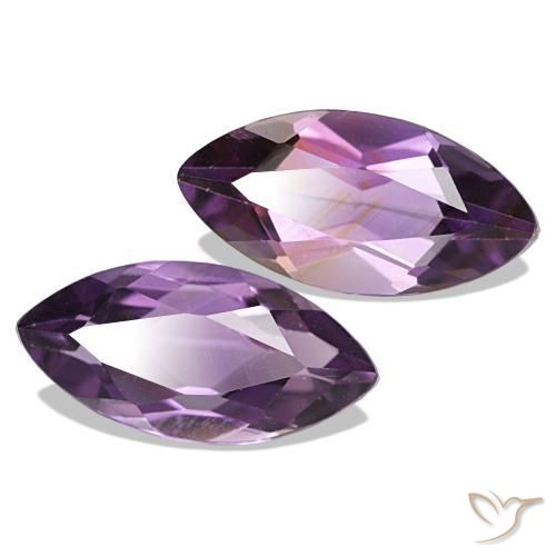 2.07 ctw Violet Amethyst Stones, Natural Amethyst in Marquise Facet Shape for Sale