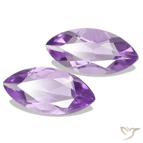 1.75 ctw Violet Amethyst Stones, Natural Amethyst in Marquise Facet Shape for Sale