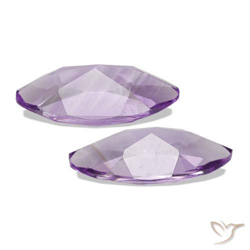 Amethyst Gemstones in 10 x 5 mm (calibrated) Size for Sale, Amethyst Stones in Medium Light Purplish-Violet Color