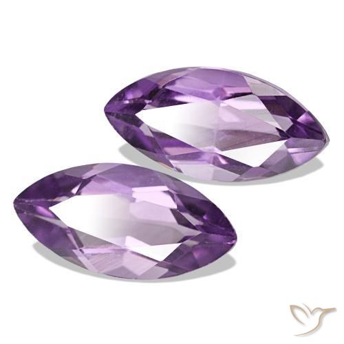2.29 ctw Violet Amethyst Stones, Natural Amethyst in Marquise Facet Shape for Sale