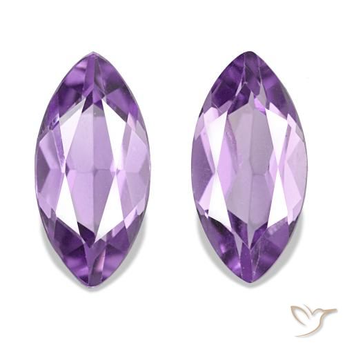 1.99 ctw Violet Amethyst Gemstones, Amethyst Gems in Marquise Facet Shape for Sale.