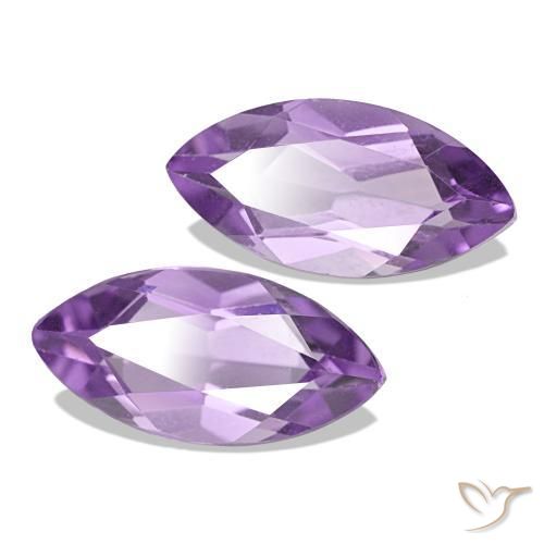 1.99 ctw Violet Amethyst Stones, Natural Amethyst in Marquise Facet Shape for Sale