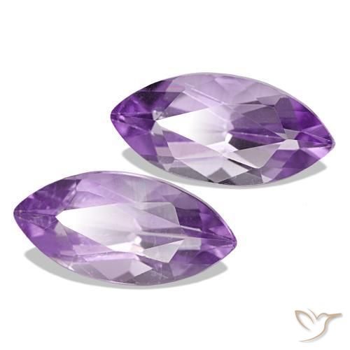 2.20 ctw Violet Amethyst Stones, Natural Amethyst in Marquise Facet Shape for Sale