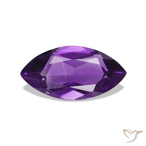 0.86 ct Violet Amethyst Gemstone, Amethyst Gem in Marquise Facet Shape for Sale.