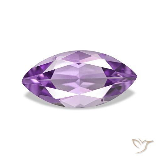 0.96 ct Violet Amethyst Gemstone, Amethyst Gem in Marquise Facet Shape for Sale.