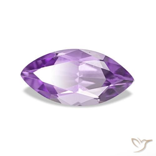 0.96 ct Violet Amethyst Stone, Natural Amethyst in Marquise Facet Shape for Sale