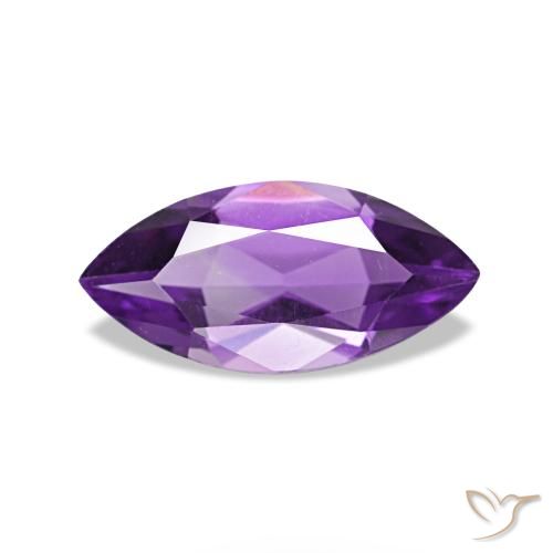 0.82 ct Violet Amethyst Gemstone, Amethyst Gem in Marquise Facet Shape for Sale.
