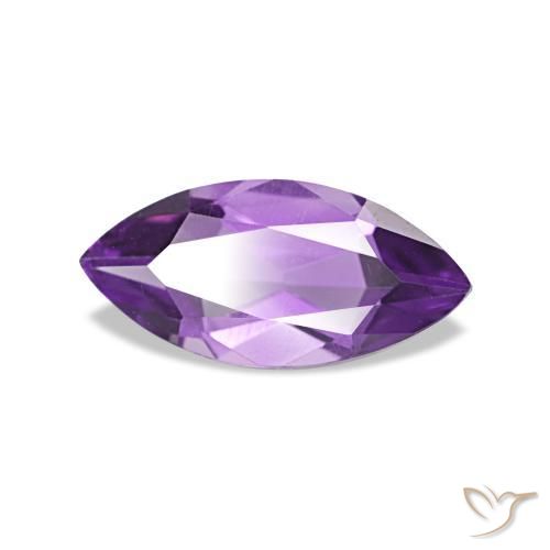 0.82 ct Violet Amethyst Stone, Natural Amethyst in Marquise Facet Shape for Sale