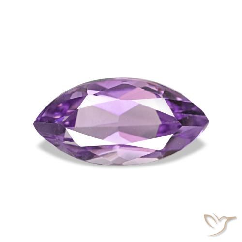 1.08 ct Violet Amethyst Gemstone, Amethyst Gem in Marquise Facet Shape for Sale.