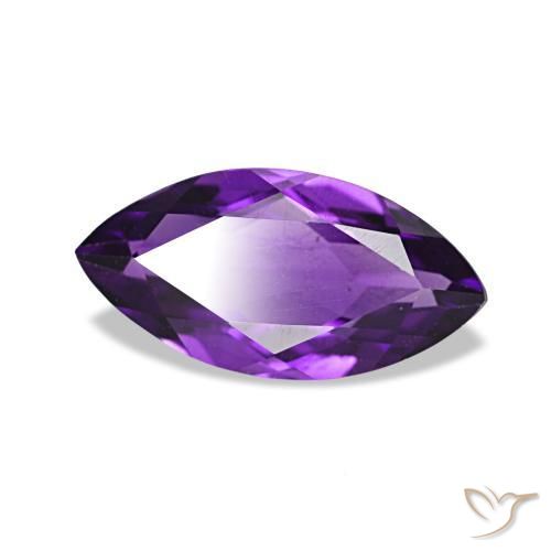 1.04 ct Violet Amethyst Stone, Natural Amethyst in Marquise Facet Shape for Sale