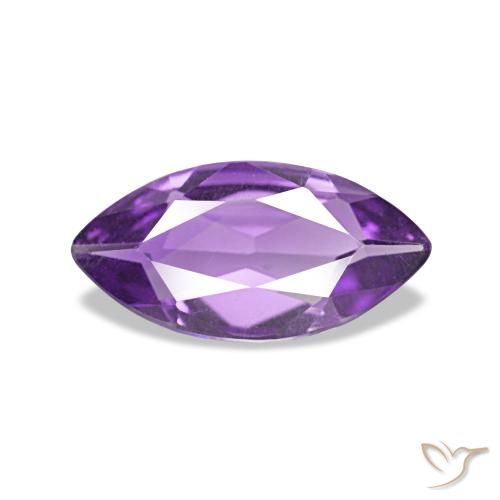 0.68 ct Violet Amethyst Gemstone, Amethyst Gem in Marquise Facet Shape for Sale.