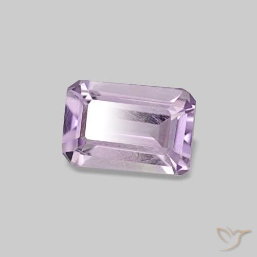 0.49 ct Violet Amethyst Stone, Natural Amethyst in Octagon Step Cut Shape for Sale