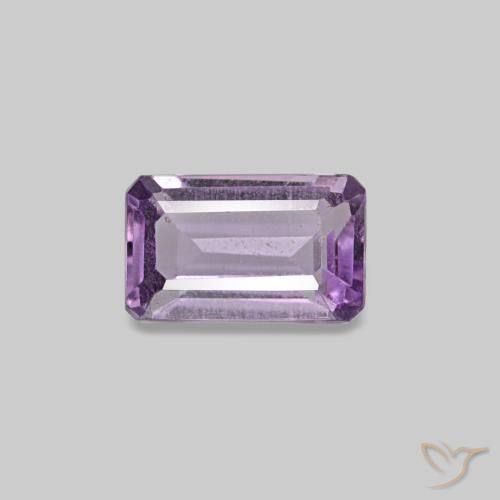 0.29 ct Violet Amethyst Gemstone, Amethyst Gem in Octagon Step Cut Shape for Sale.