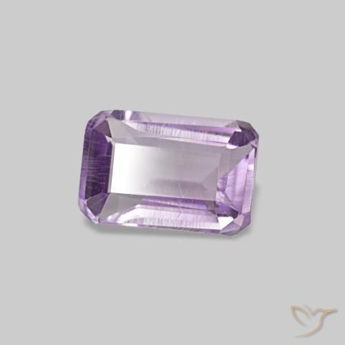 0.58 ct Violet Amethyst Stone, Natural Amethyst in Octagon Step Cut Shape for Sale