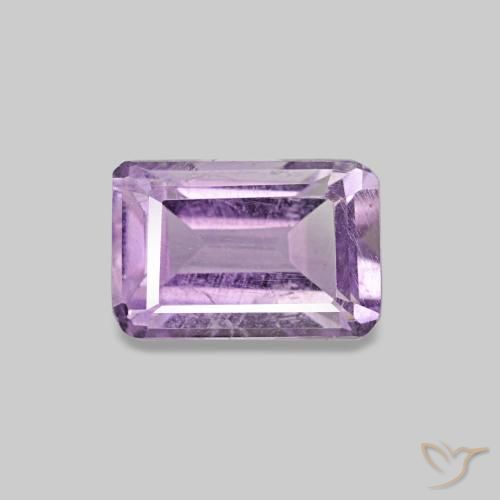 0.56 ct Violet Amethyst Gemstone, Amethyst Gem in Octagon Step Cut Shape for Sale.