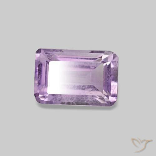 0.56 ct Violet Amethyst Stone, Natural Amethyst in Octagon Step Cut Shape for Sale