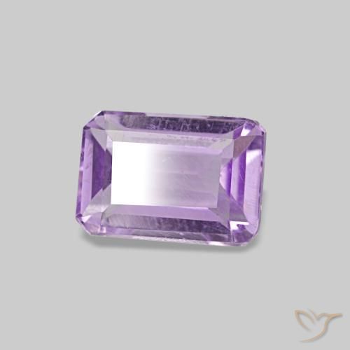 0.55 ct Violet Amethyst Stone, Natural Amethyst in Octagon Step Cut Shape for Sale