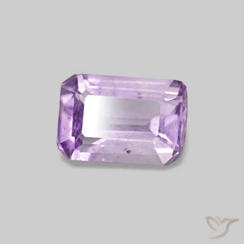 0.49 ct Violet Amethyst Stone, Natural Amethyst in Octagon Step Cut Shape for Sale