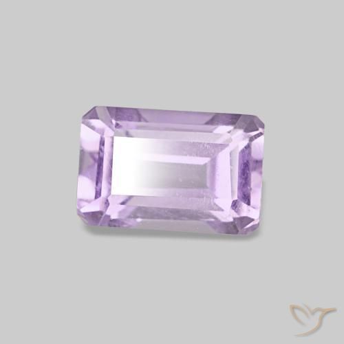 0.55 ct Violet Amethyst Stone, Natural Amethyst in Octagon Step Cut Shape for Sale