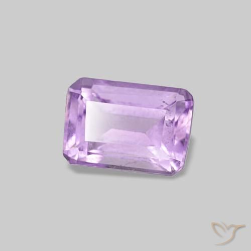 0.54 ct Violet Amethyst Stone, Natural Amethyst in Octagon Step Cut Shape for Sale