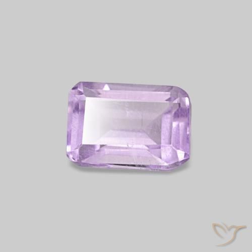 0.48 ct Violet Amethyst Stone, Natural Amethyst in Octagon Step Cut Shape for Sale