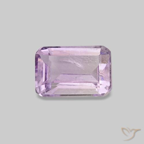 0.60 ct Violet Amethyst Gemstone, Amethyst Gem in Octagon Step Cut Shape for Sale.