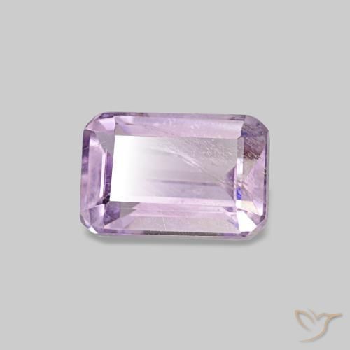 0.60 ct Violet Amethyst Stone, Natural Amethyst in Octagon Step Cut Shape for Sale