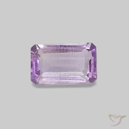 0.28ct Medium Pink Violet Amethyst, Emerald Cut, VS