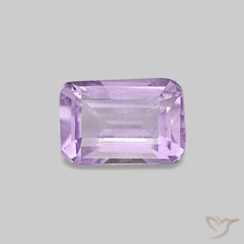 0.49 ct Violet Amethyst Gemstone, Amethyst Gem in Octagon Step Cut Shape for Sale.
