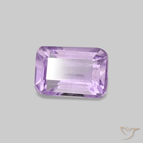 0.49 ct Violet Amethyst Stone, Natural Amethyst in Octagon Step Cut Shape for Sale