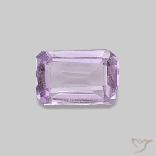 0.40 ct Violet Amethyst Gemstone, Amethyst Gem in Octagon Step Cut Shape for Sale.