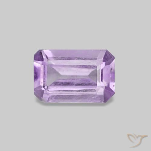 0.48 ct Violet Amethyst Gemstone, Amethyst Gem in Octagon Step Cut Shape for Sale.